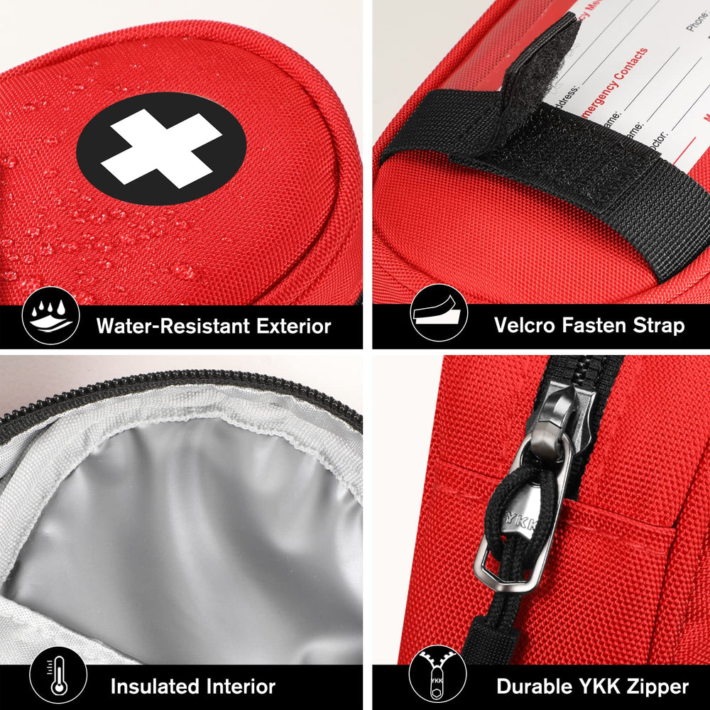 SITHON travel pouch with carabiner clip for quick accessibility
