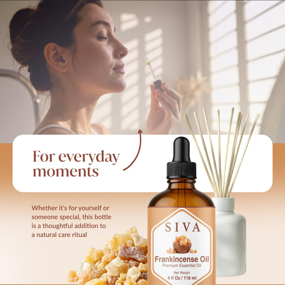 SIVA Frankincense oil in aromatherapy blends for personalized scent experiences.
