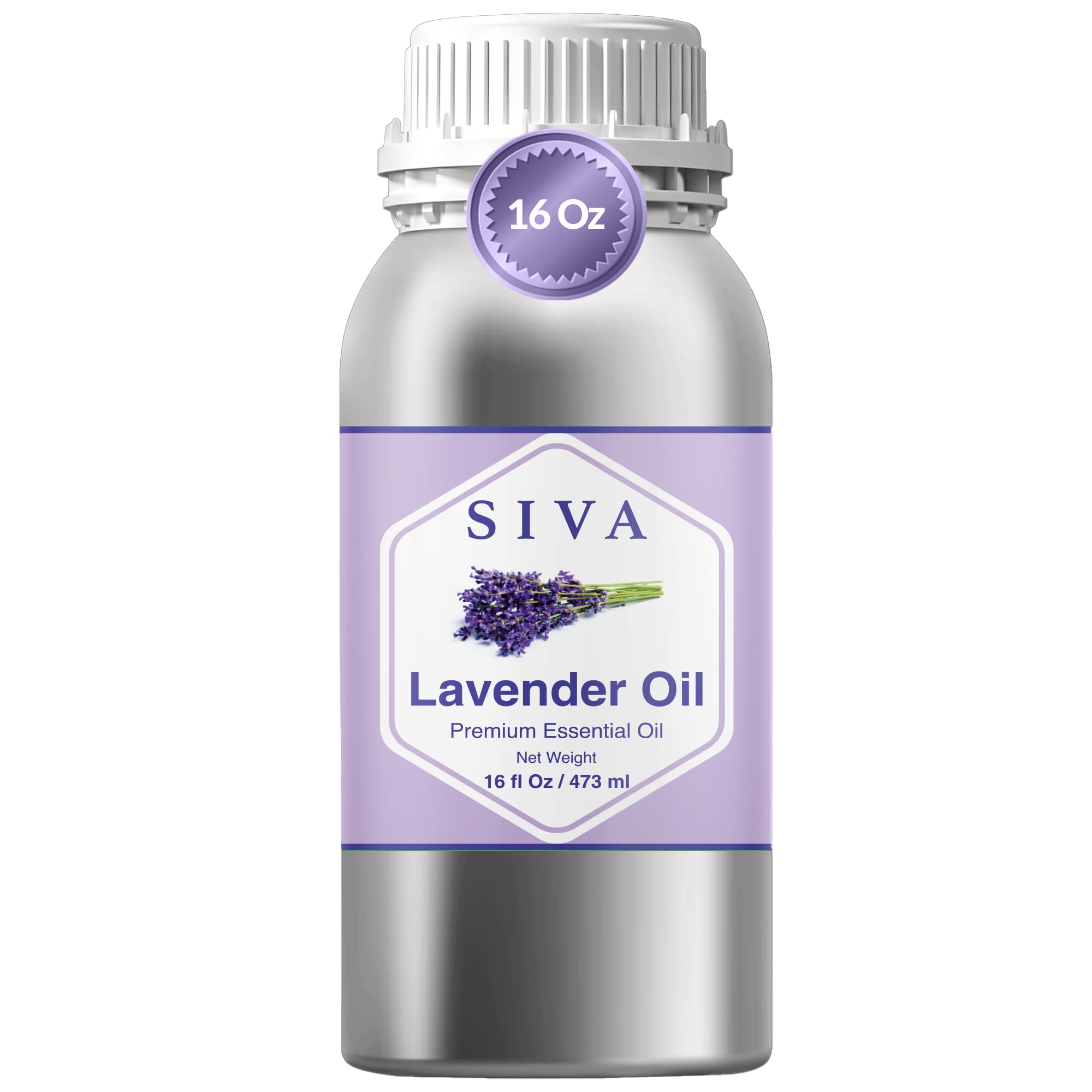 SIVA Organics Lavender Oil bottle closeup for diffusers and skin-friendly massages.