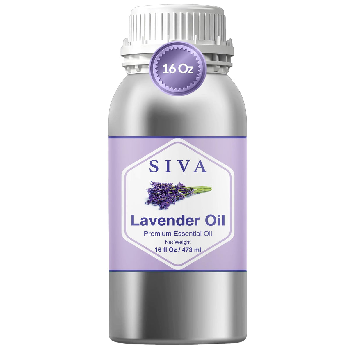 SIVA Organics Lavender Oil bottle closeup for diffusers and skin-friendly massages.