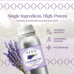 SIVA Organics Lavender Oil for hair care and scalp massage after dilution.