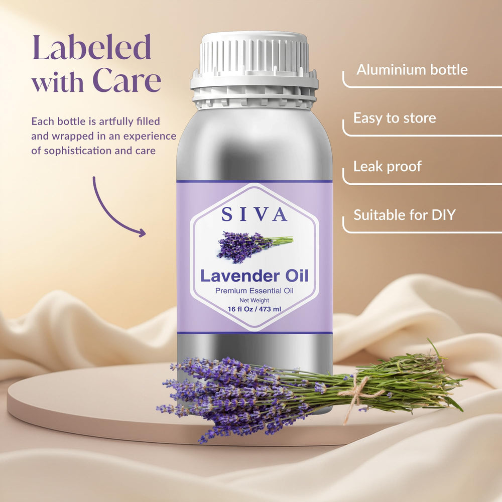 SIVA Organics Lavender Oil blended into skincare routine for gentle care.