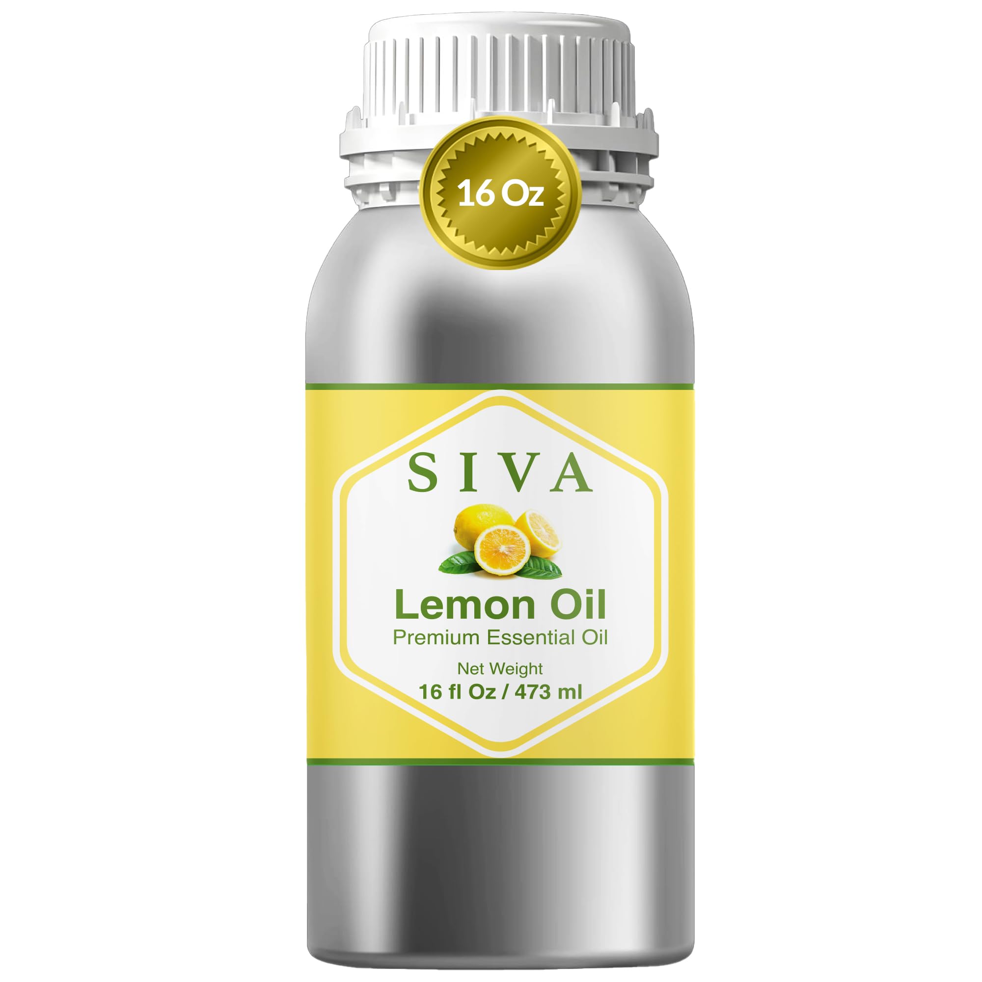 SIVA Organics Lemon Oil bottle pour for easy aromatherapy use