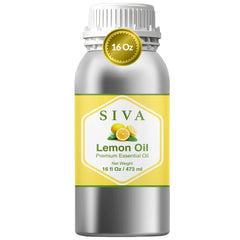 SIVA Organics Lemon Oil bottle pour for easy aromatherapy use
