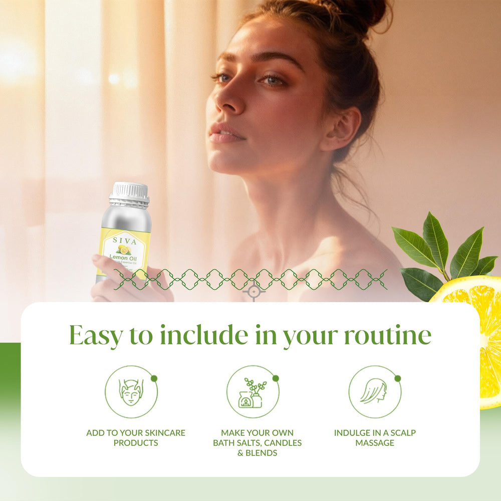 SIVA Organics Lemon Oil bath drops for a refreshing soak