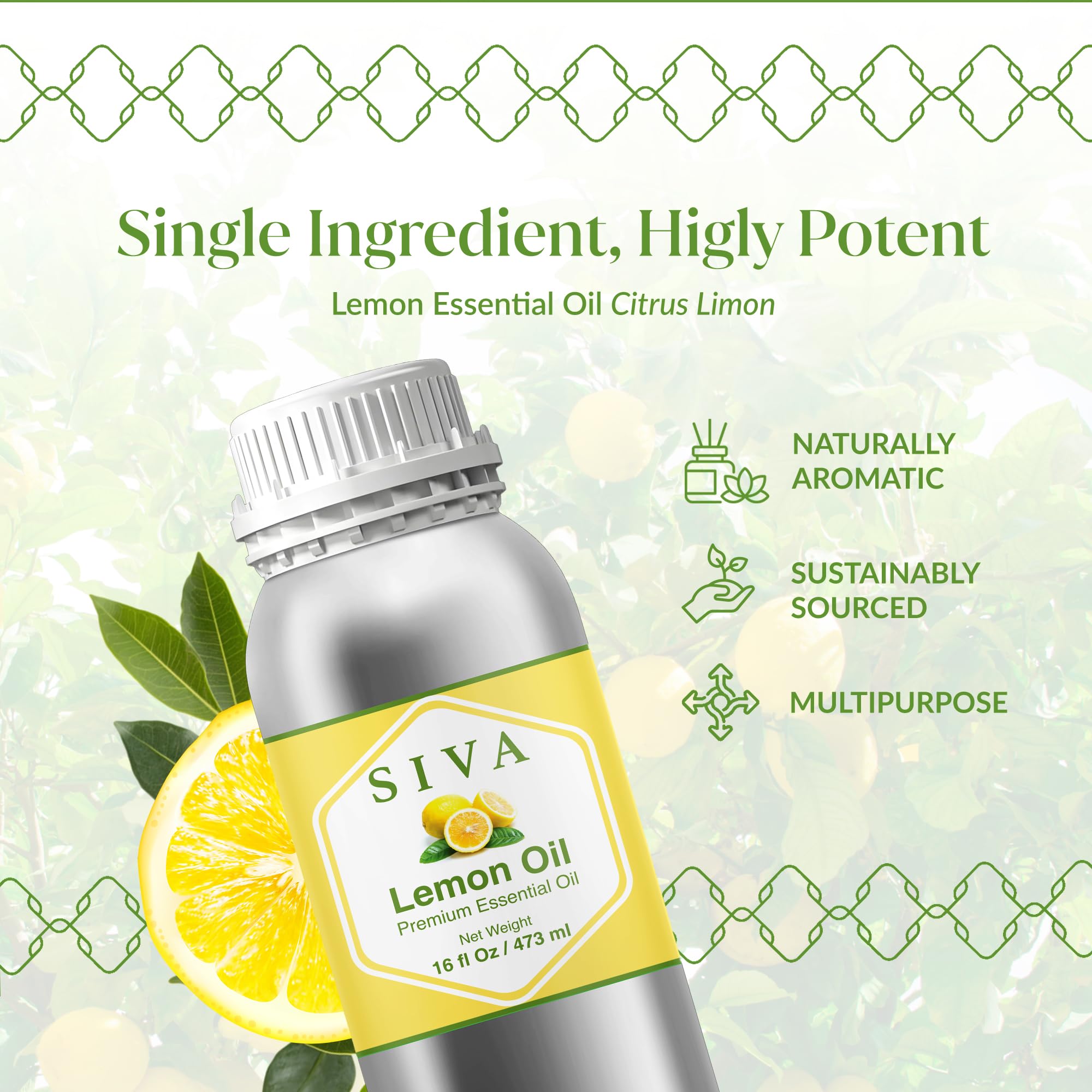 SIVA Organics Lemon Oil hair care blend for scalp massage