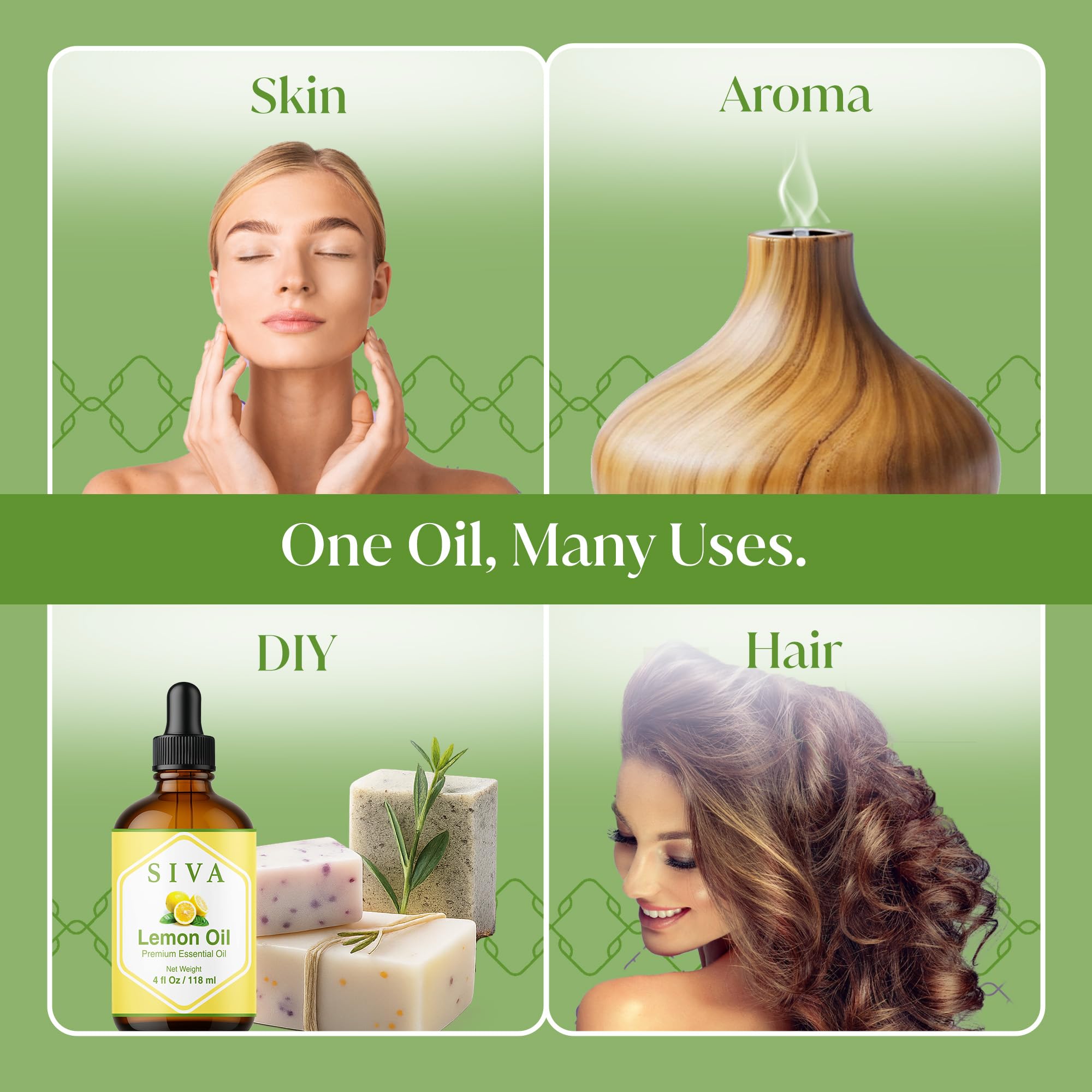 SIVA ORGANICS Lemon oil used in hair care routines