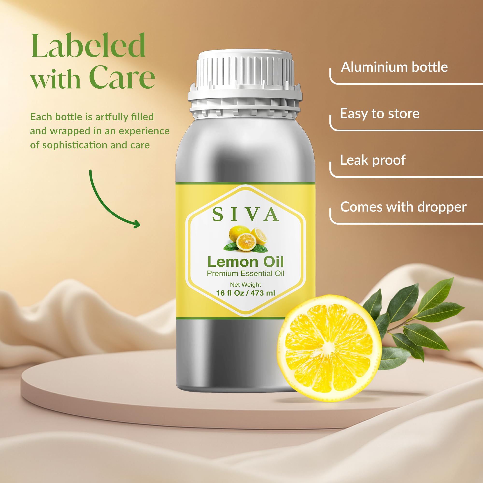 SIVA Organics Lemon Oil skin care boost for creams and baths