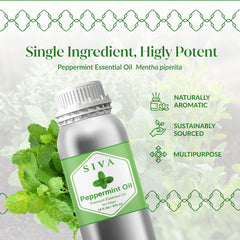 SIVA ORGANICS Peppermint Oil with creams ready for skin massage.
