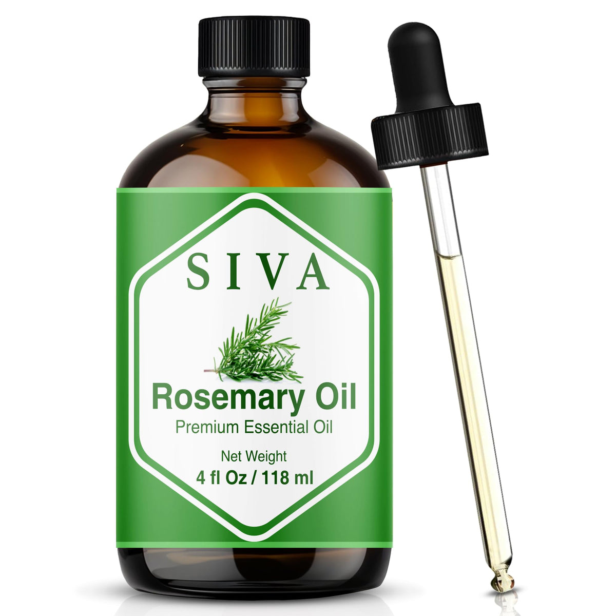 Siva Rosemary Oil bottle for diffusers and topical use.