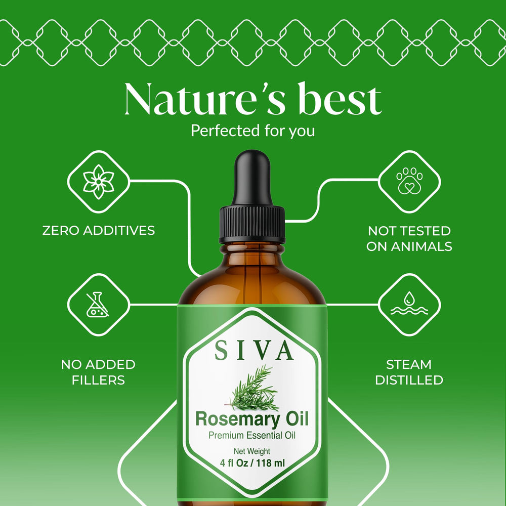 Siva Rosemary Oil dropper for precise application.