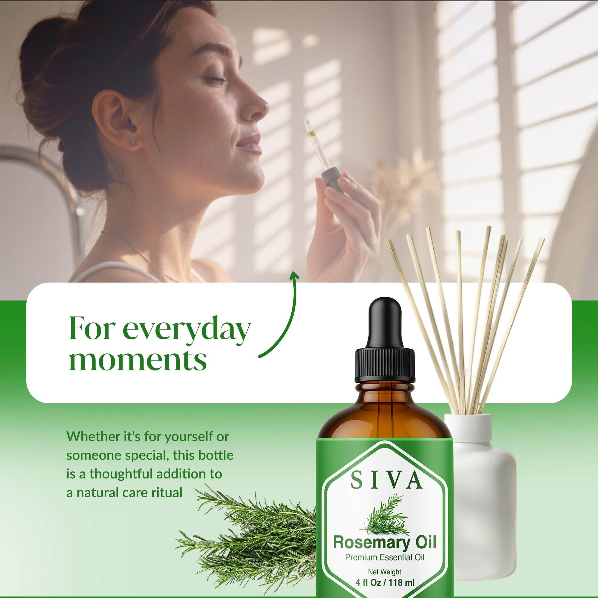 Siva Rosemary Oil in a soothing foot bath setup.