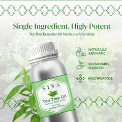 Siva Tea Tree Oil used on skin when diluted for face and body care