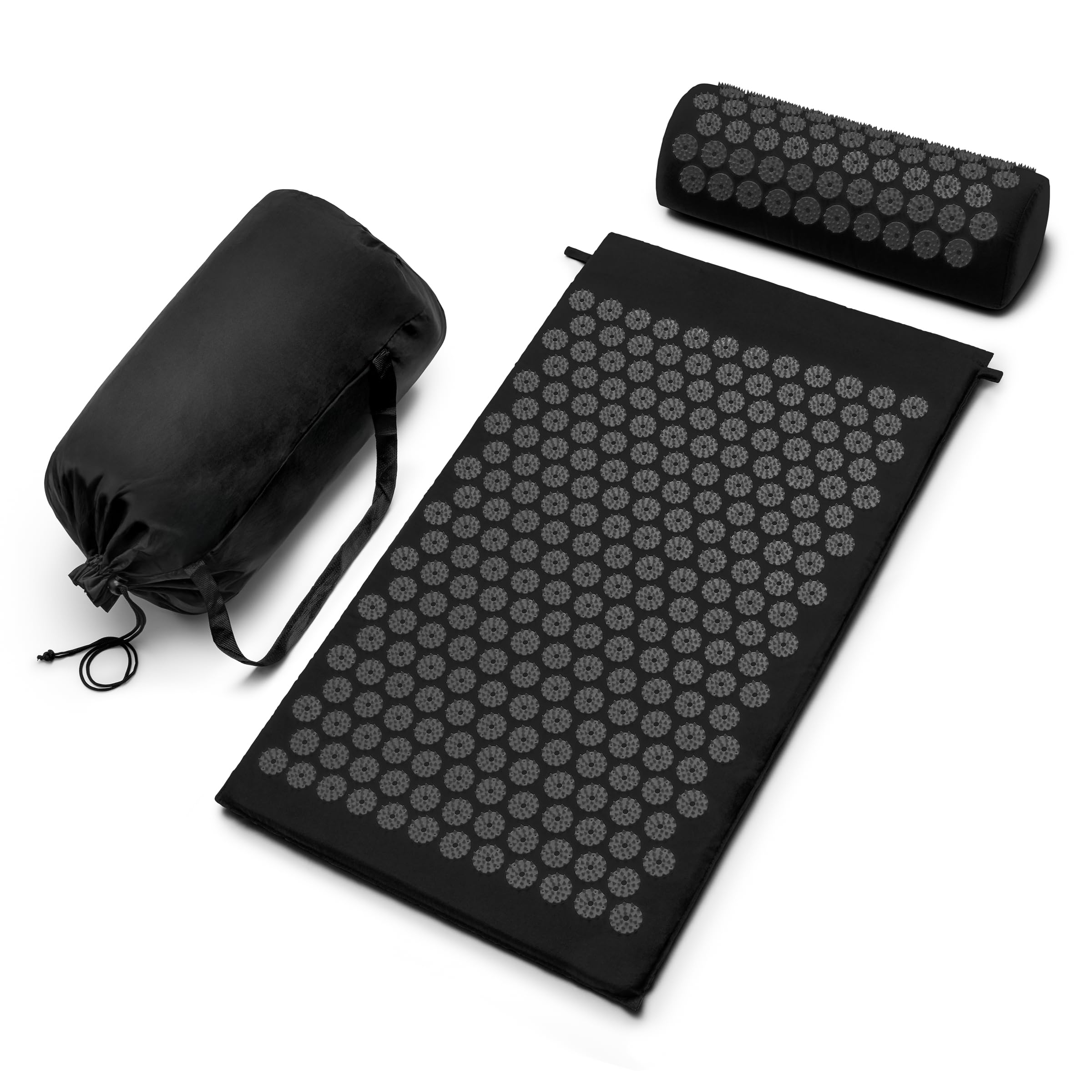 Sivan Health acupressure mat and pillow front view for full-back relief