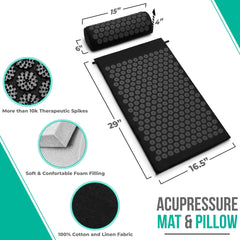 Sivan Health mat and pillow rolled for easy storage and portability