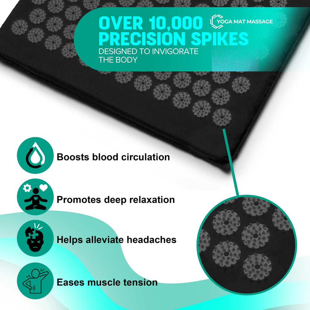 Sivan Health acupressure mat in yoga studio for meditation practice