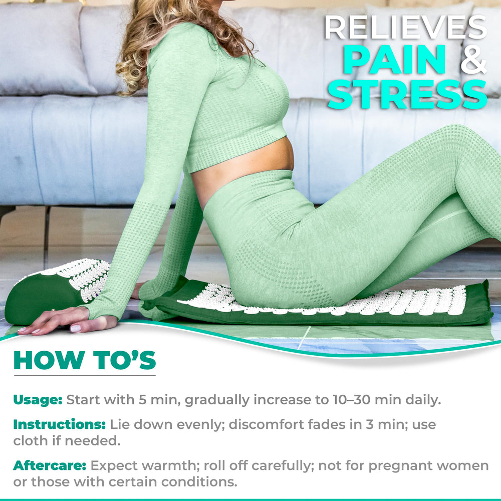 Sivan neck pillow relaxation in green highlighting neck support and stress relief