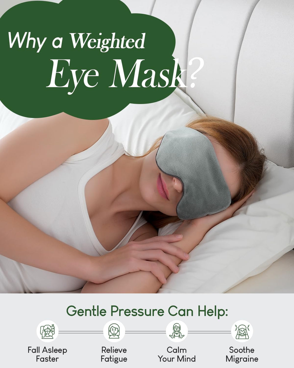 Sivio mask with 100% light-blocking coverage for deep darkness