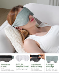 Sivio weighted eye mask plush side for cozy warmth and rest