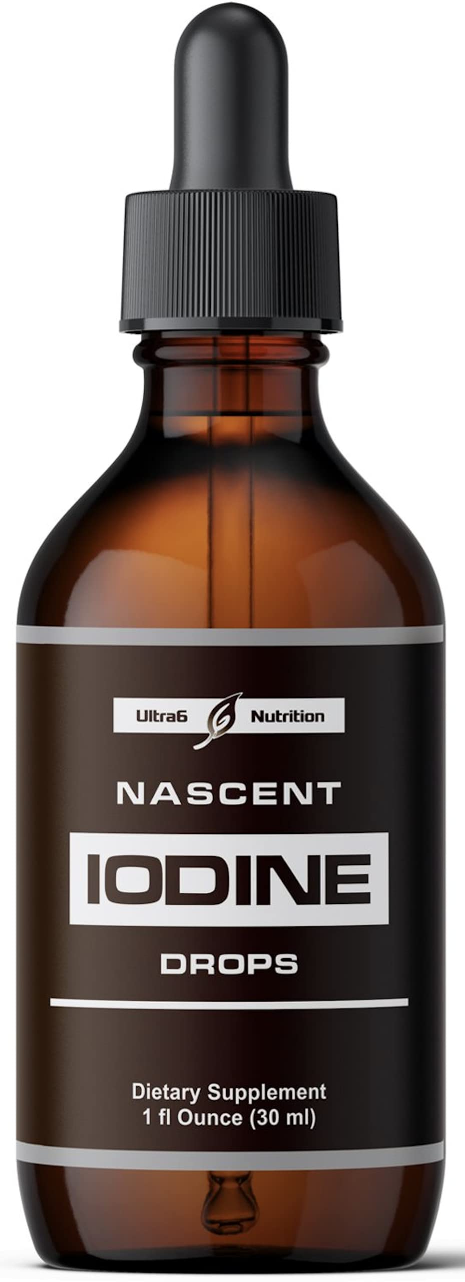 Brand Six Nascent Iodine bottle shows premium liquid drops for daily wellness.