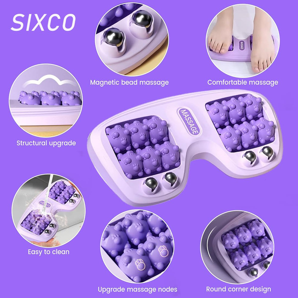 Sixco Foot Massager Roller’s magnetic beads may help promote circulation and comfort.