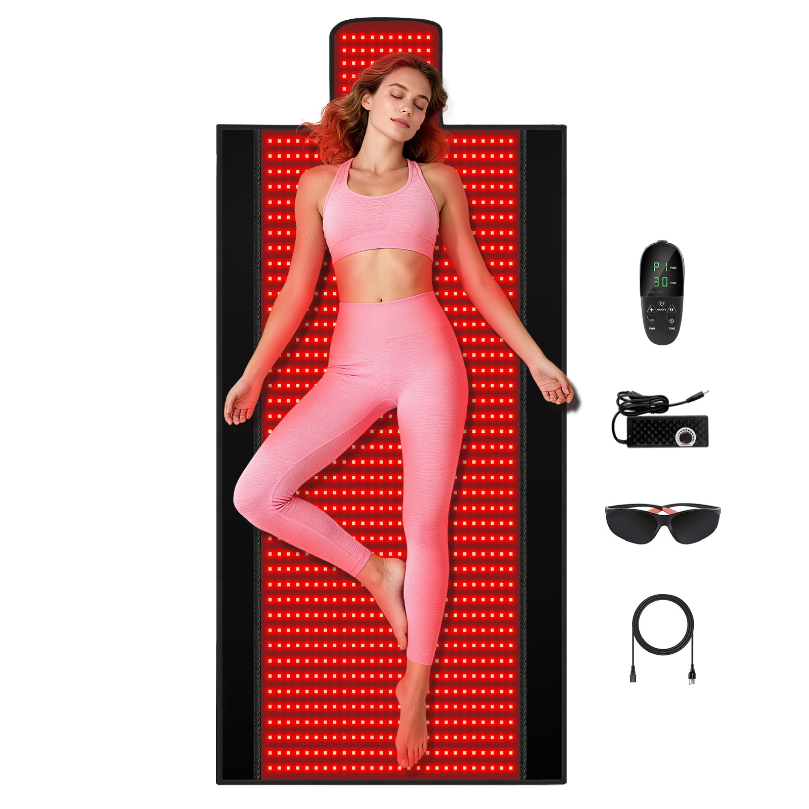 Siyiteng full-body red light mat layout for convenient home wellness sessions.