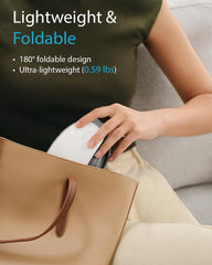 SKG ES500 Eye Massager showing customizable compression levels for comfort