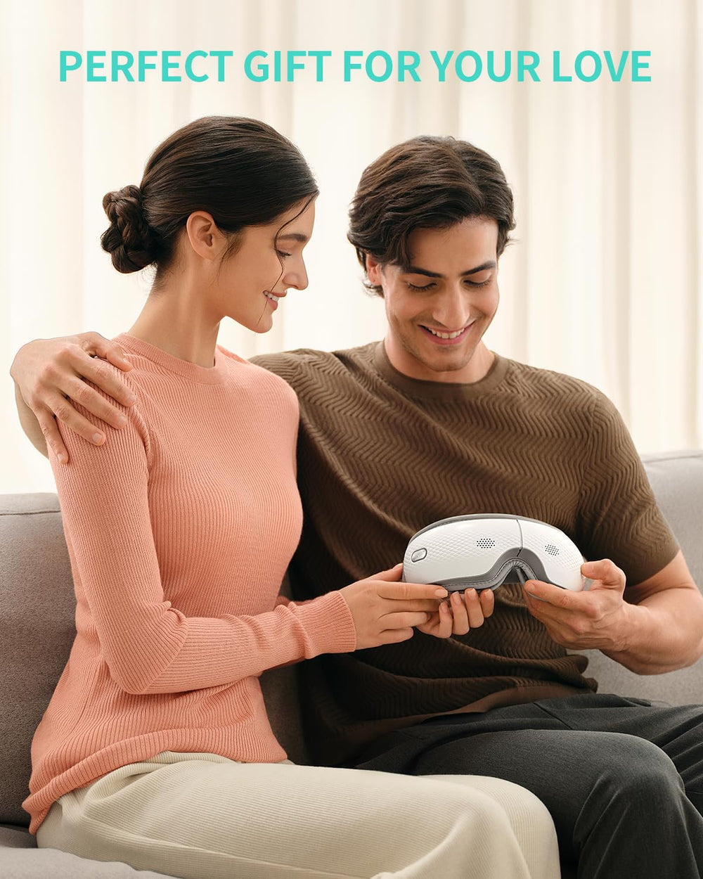SKG Eye Massager Bluetooth connection enables music or guided calm during use.