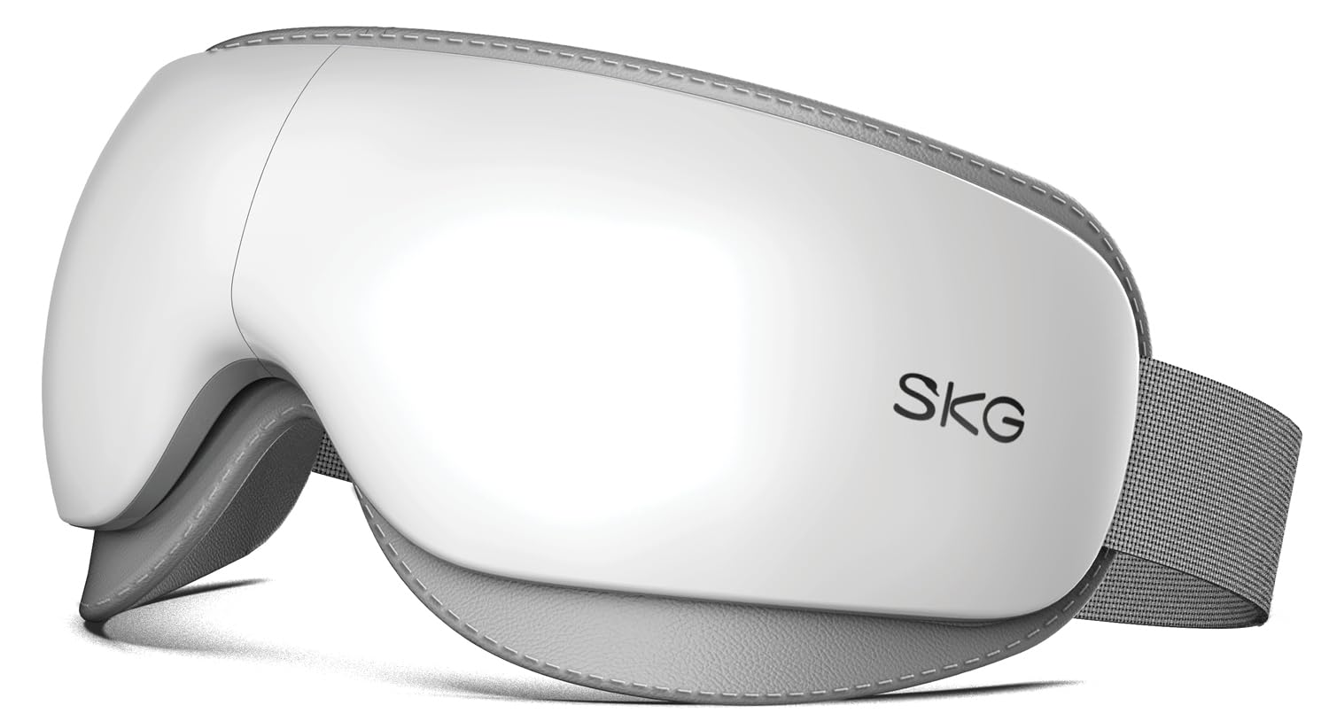 SKG Eye Massager ES500 folded for travel with lightweight fit and foldable design.