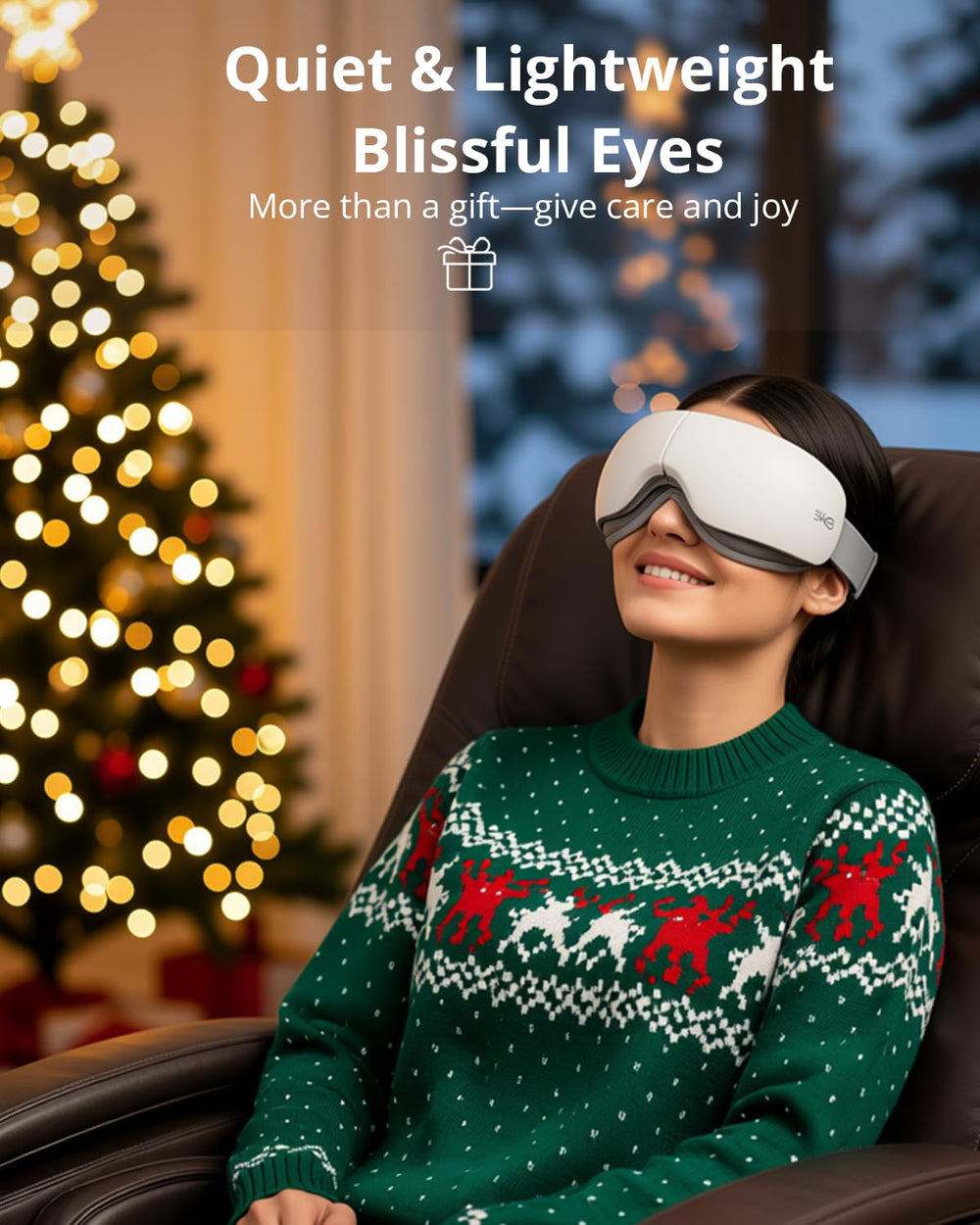 ES500 heat settings shown with comfortable warmth for eye relaxation.