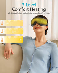 SKG eye massager with a quiet motor reduces noise for peaceful sessions