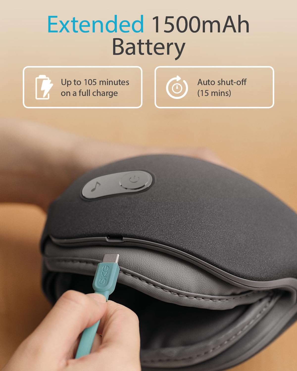 SKG lightweight massager is travel-friendly at under 0.6 pounds