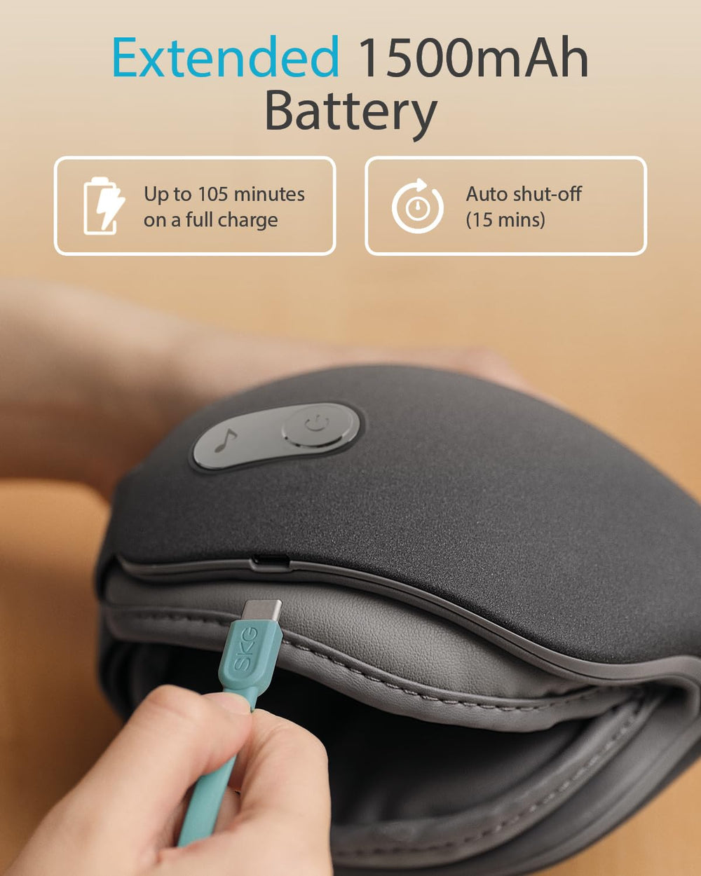 SKG lightweight massager is travel-friendly at under 0.6 pounds