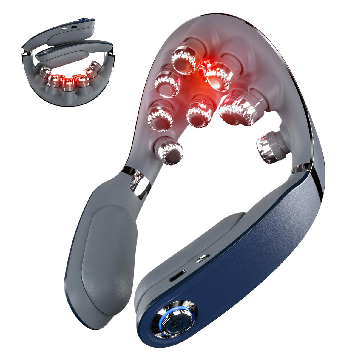 SKG G7 Pro fold neck massager front view for deep relaxation