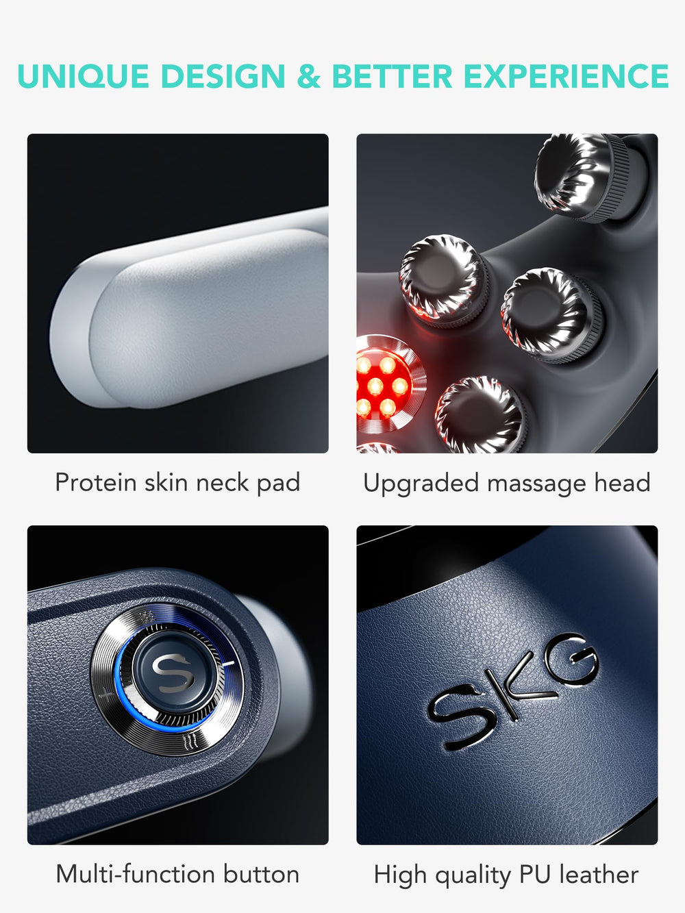 SKG G7 Pro nine heads massage coverage