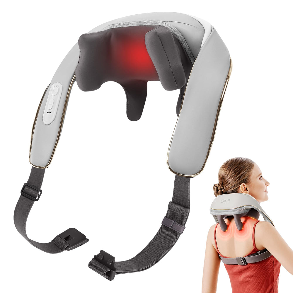 SKG H5 Mini neck massager front view highlighting deep tissue relief with 6D heads