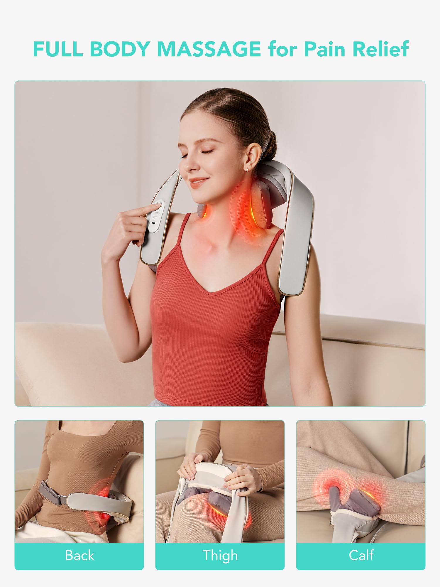 SKG H5 dual heat and three modes improve relaxation and tension relief