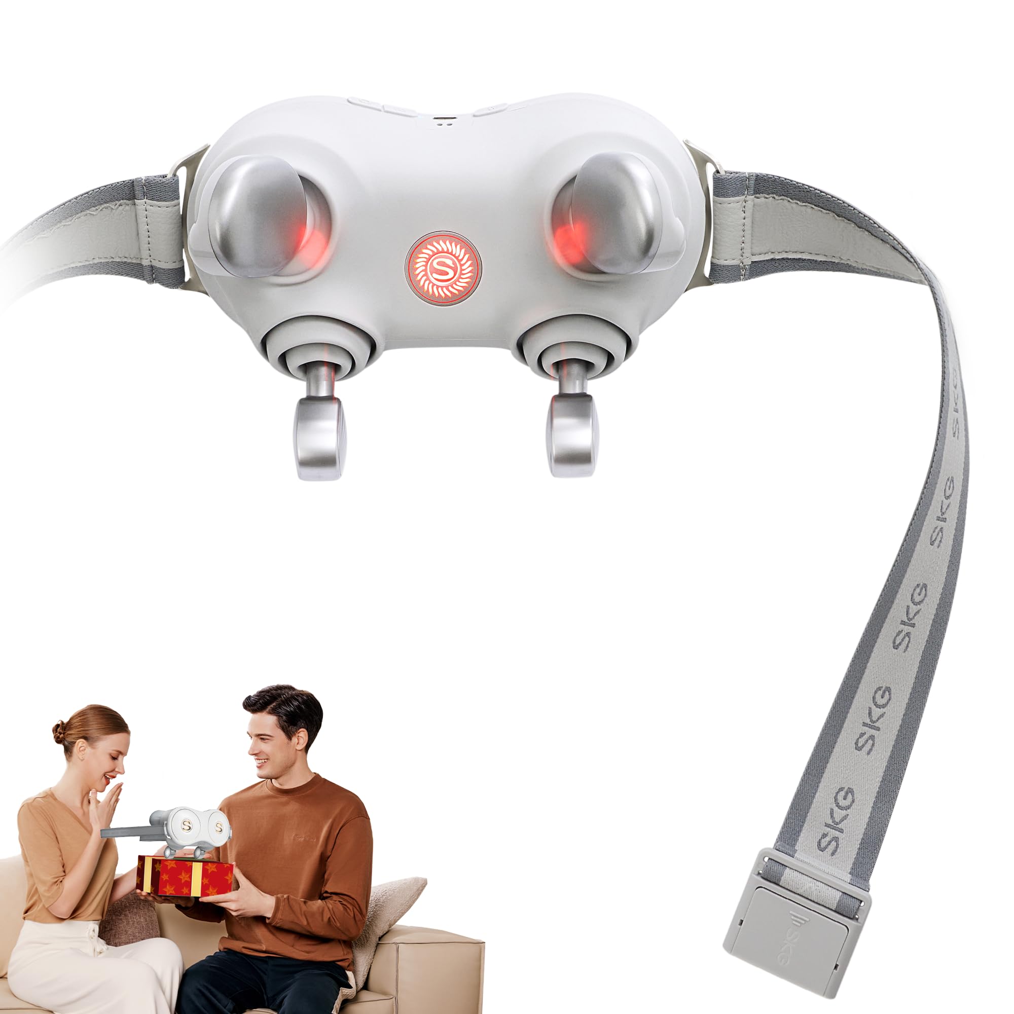 SKG H7 MAX neck massager with heat for soothing neck tension at home.