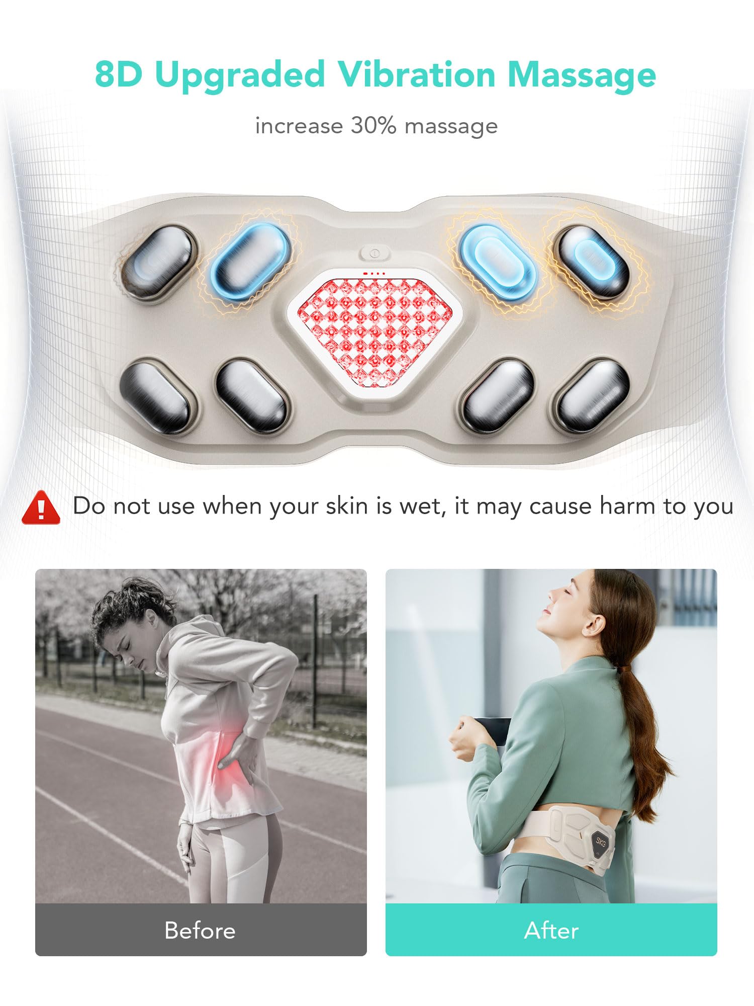 SKG massage cycle 15 minutes for consistent sessions.