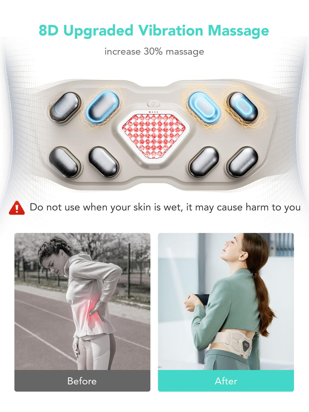 SKG massage cycle 15 minutes for consistent sessions.