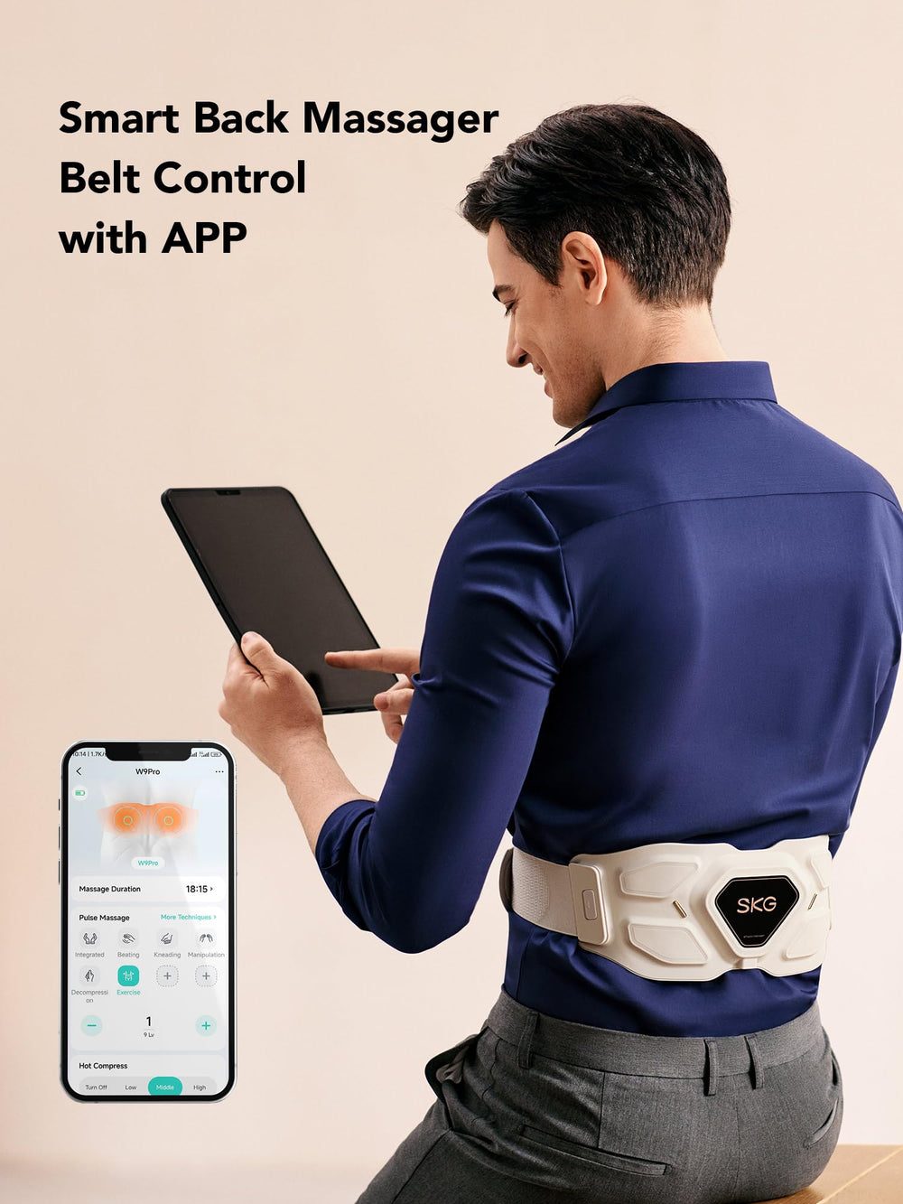 SKG app control scan QR to access Future Wear techniques.