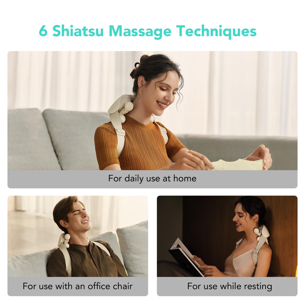 SKG neck massager runs up to 70 minutes on a single charge for cordless use.