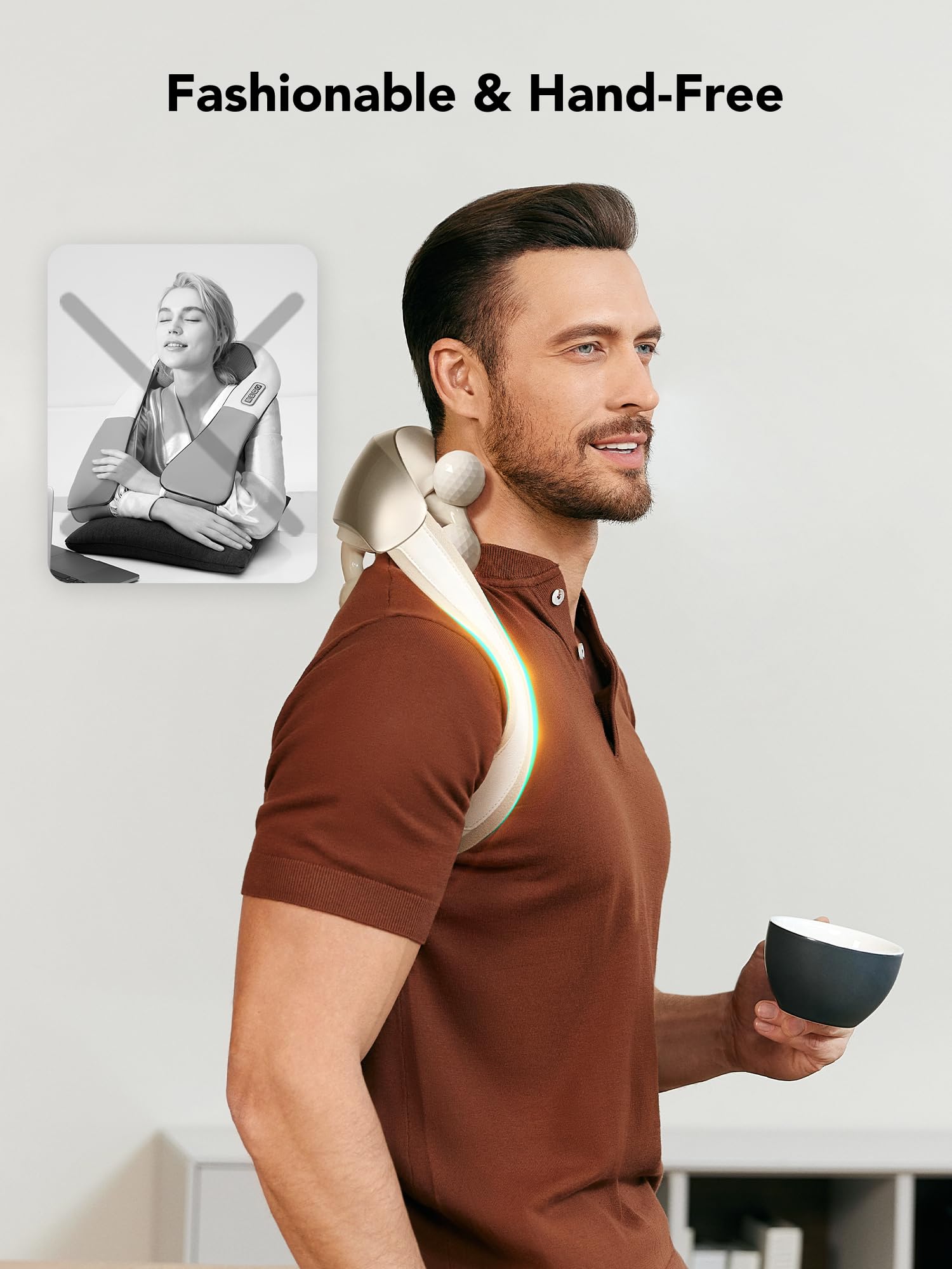 Wide heating zone provides consistent warmth during the massage.