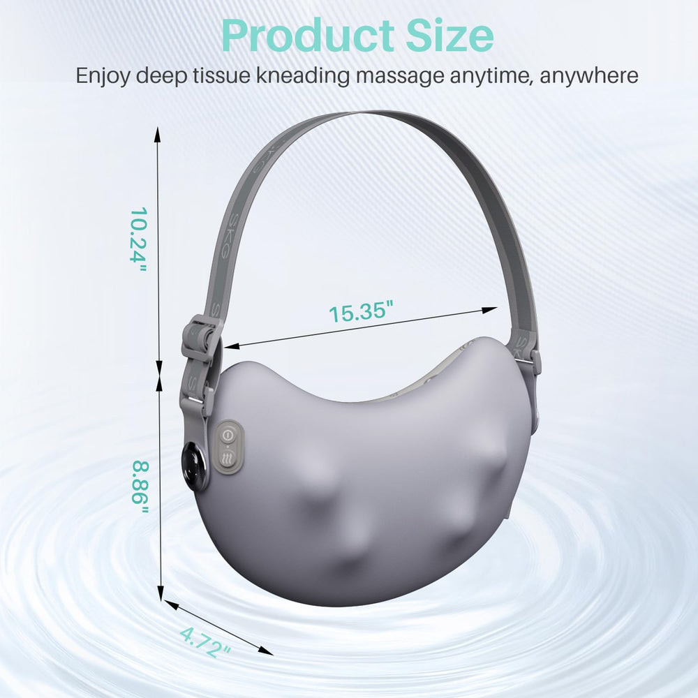 SKG Shiatsu Back Massager cordless design for use anywhere.