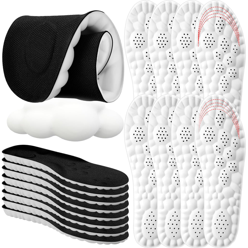 Skicuff 8-pair 4D cloud insoles pack providing cushion for daily wear in all shoes