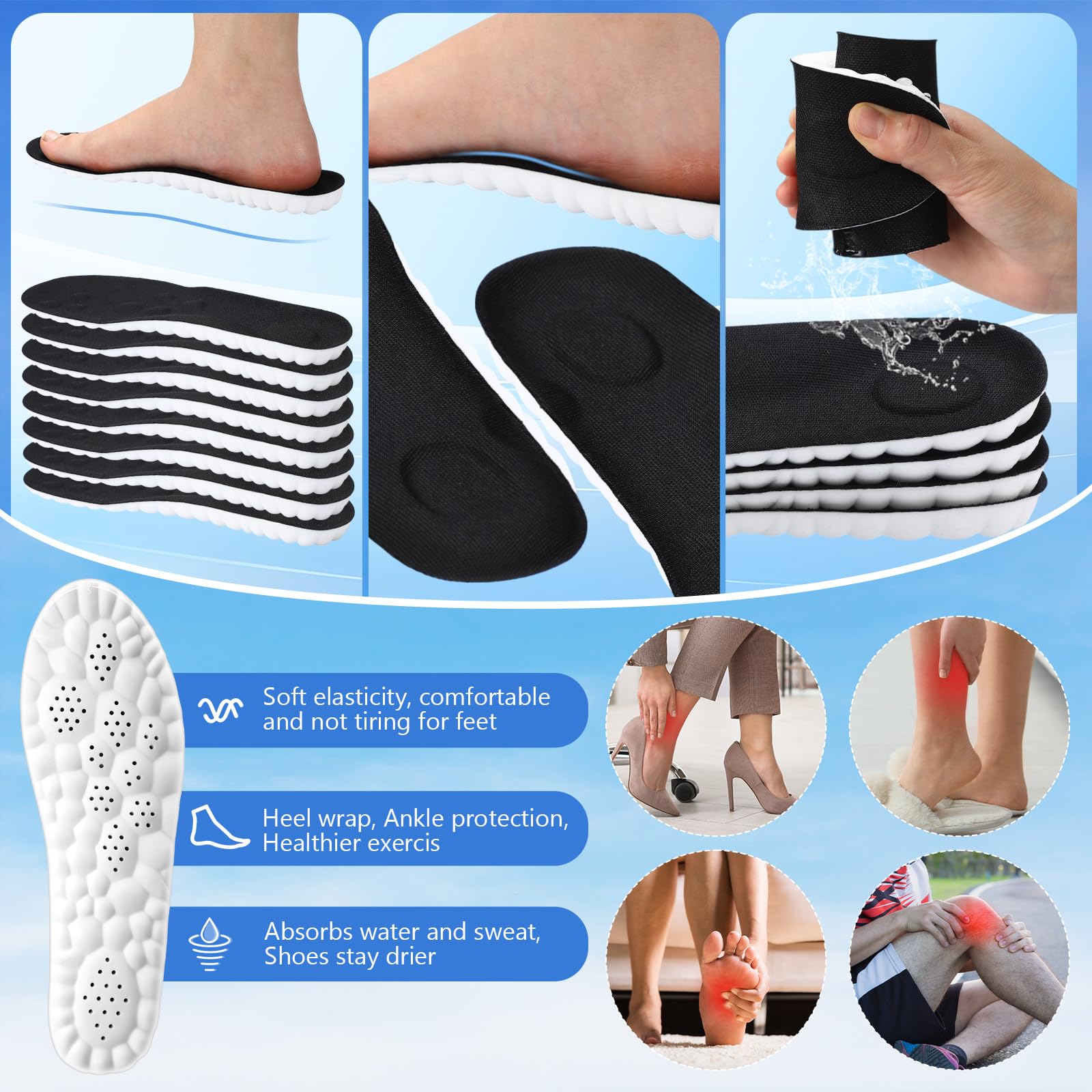Skicuff honeycomb breathable design keeps feet dry during workouts