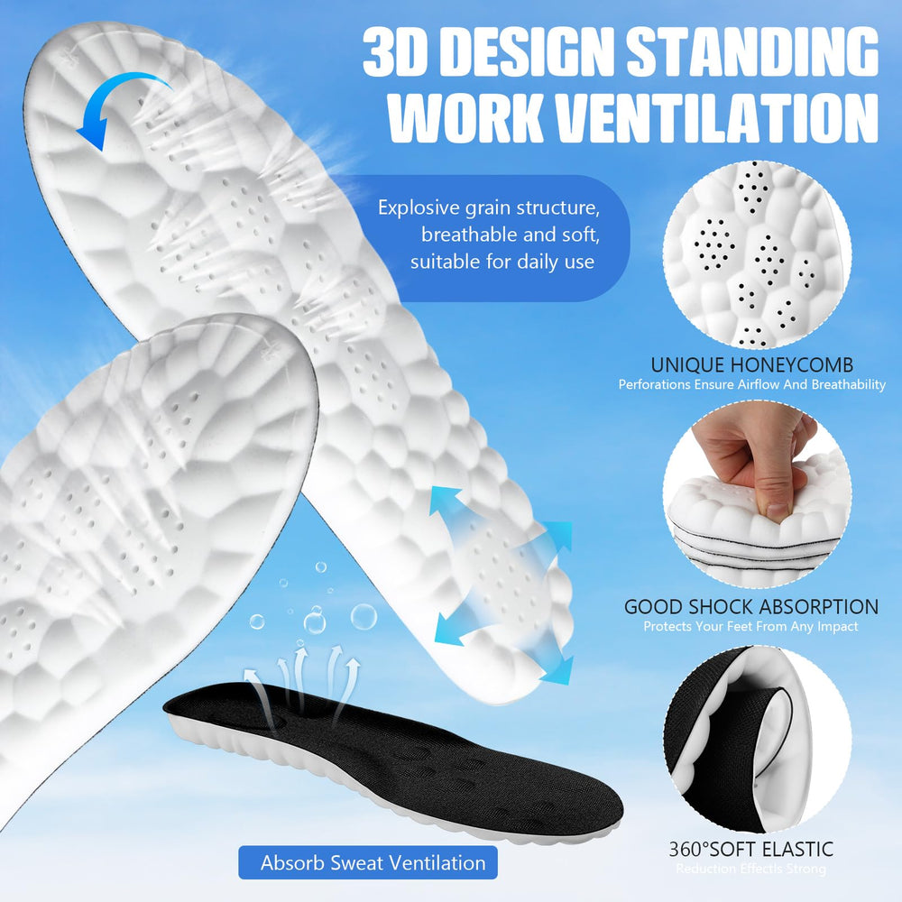 Skicuff memory foam insole with heel cup offering shock absorption for long standing