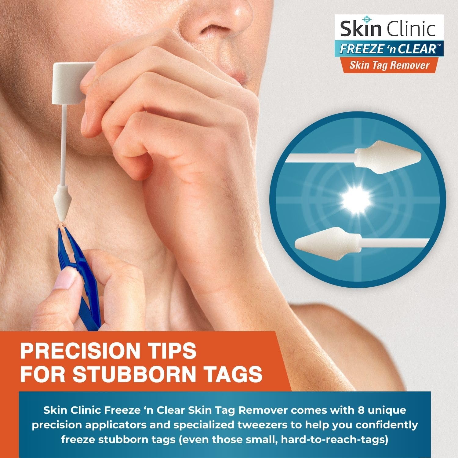 Skin Clinic Freeze 'n Clear precision applicator 4 for controlled freezing.