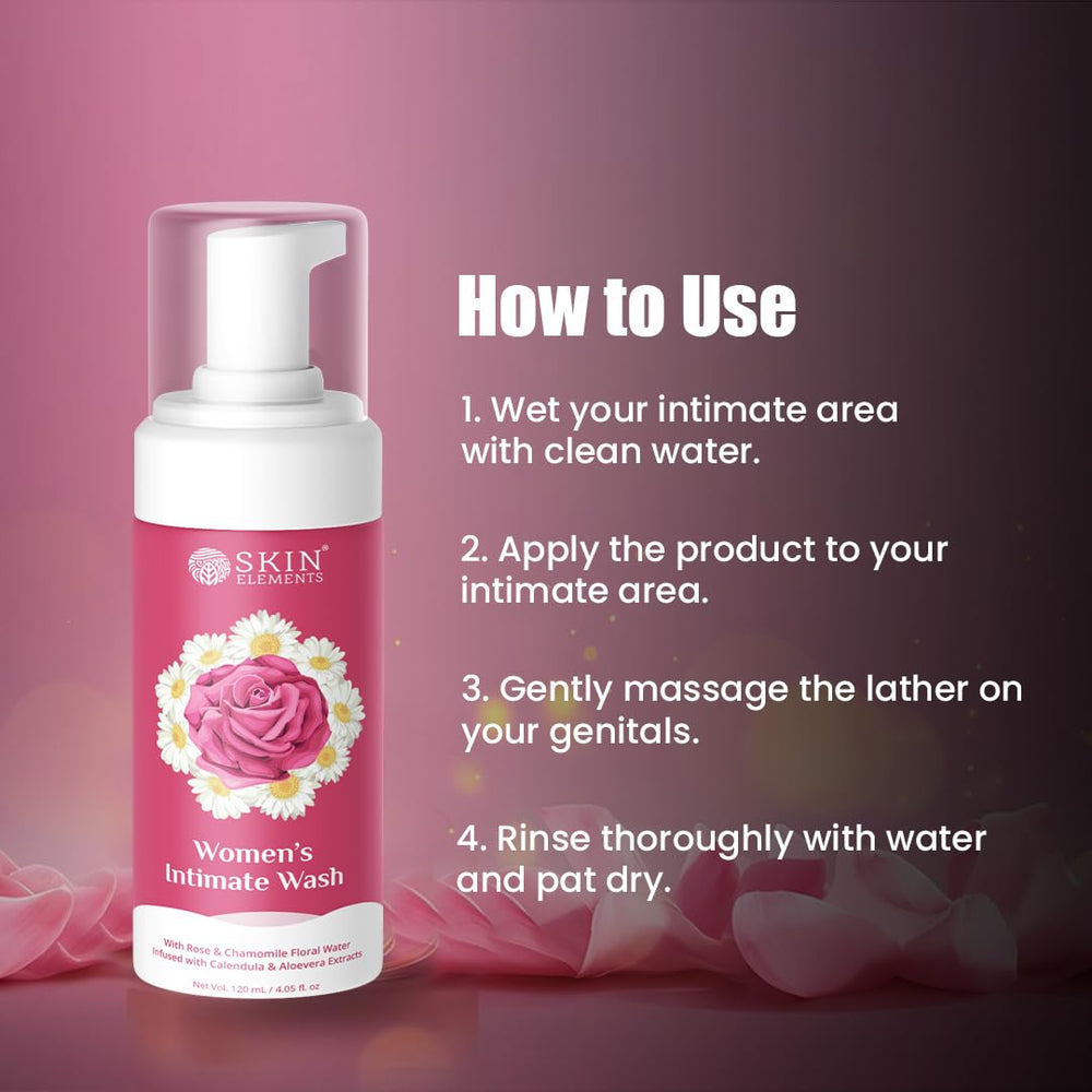 Skin Elements Intimate Wash in use demonstrates easy daily cleansing.