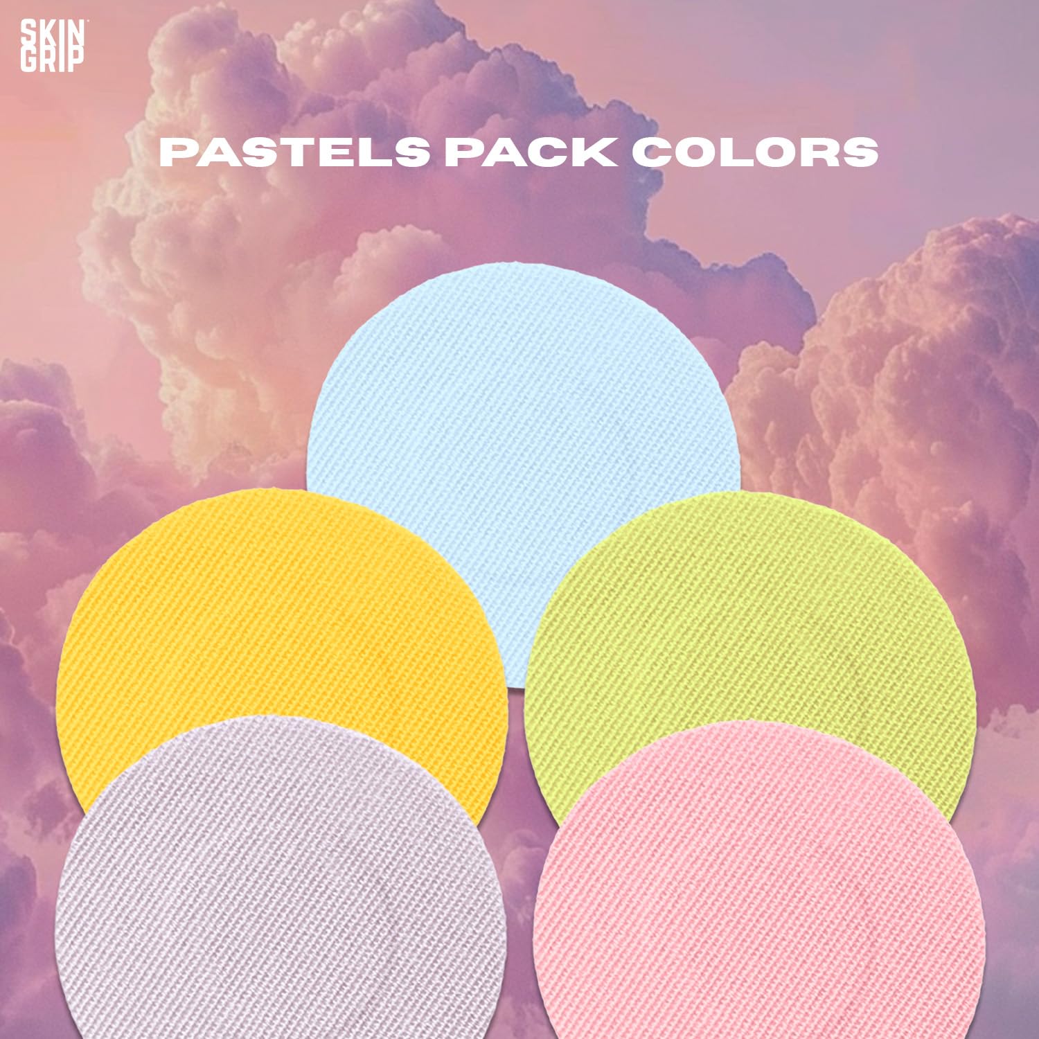 Skin Grip 20-pack pastel patch set blends with outfits while staying reliable.